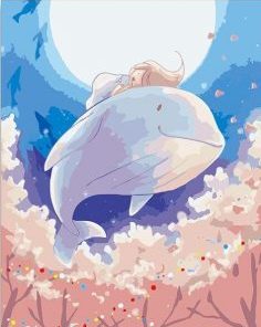 Anime Whale And Girl Paint By Number