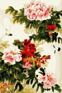 Beautiful Peony Flowers Paint By Number