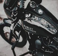 Black Motorcycle Paint By Number