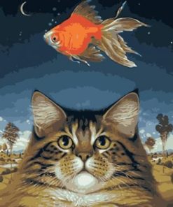 Cat and Fish Paint By Number