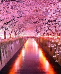 Cherry Blossoms Park paint by number