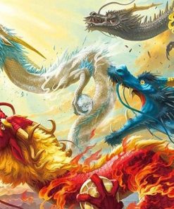 Colorful Dragons Paint By Number