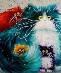 Colourful Cats Paint By Number