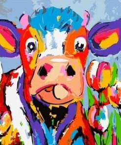 Cow and Flower Paint By Number