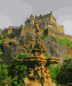 Edinburgh Mountain Castle Paint By Number