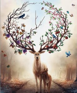 Fantasy Deers Antlers Paint By Number