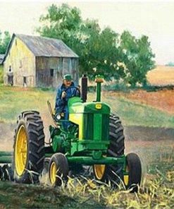 Farm Green Tractor Paint By Number