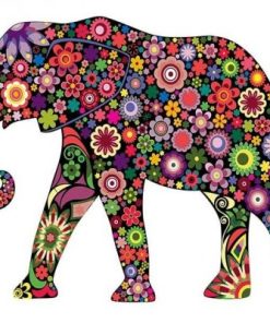 Floral Elephant Paint By Number