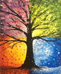Four Seasons Tree Paint By Number