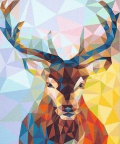 Geometric Colorful Deer Paint By Number