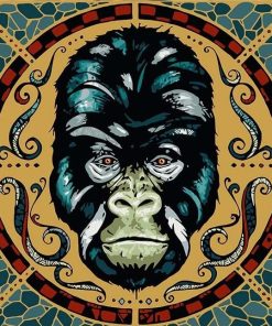 Gorilla Logo Paint By Number