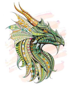 Green Dragon paint by number