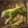 Green Wolf paint by number