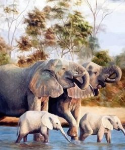 Happy Elephants Paint By Number