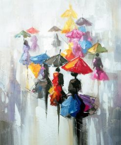 Ladie With Umbrellas Paint By Number