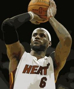 Lebron James with Miami Heat Paint By Number