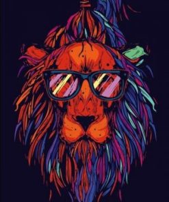 Lion Hipster Paint By Number