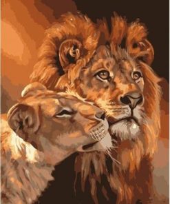 Lion King and His Wife Paint By Number
