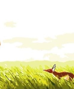 Little Prince And Fox in Grassland Paint By Number