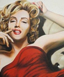 Marilyn Monroe In Red Dress Paint By Number