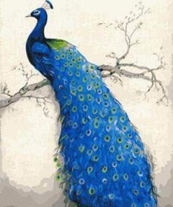 Blue Peacock Paint By Number