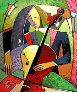 Cubism Violinist paint by numbers