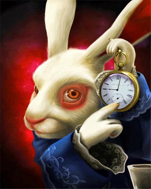 Alice In Wonderland Rabbit - Paint By Number - PaintByNumbersPaintings.com