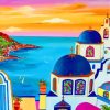 Santorini Greece Island Paint by numbers