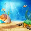 Sea Turtle underwater Paint by numbers