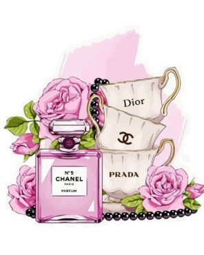 chanel-perfume-and-bougie-cups-paint-by-numbers