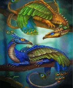 peafowl-dragons-paint-by-numbers