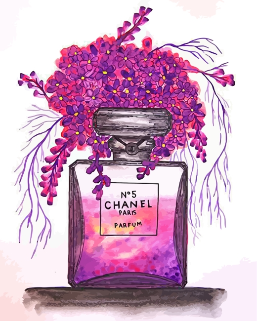 Yellow Chanel Perfume Illustration – Paint By Number