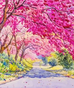 Aesthetic Spring Forest Paint by numbers