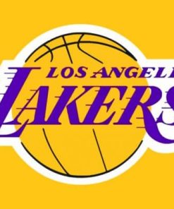 Basketball Team Lakers Logo Paint by numbers