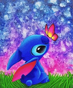 Stitch And Butterfly Paint by numbers