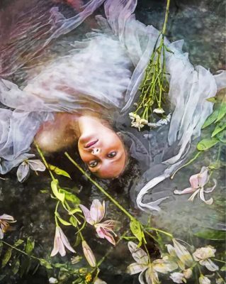 Beautiful Ophelia In The Water - Paint By Number - Paint by Numbers for Sale