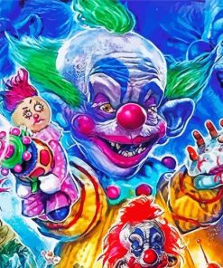 Killer Klowns From Outer Space paint by number