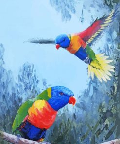 Rainbow Lorikeets Birds paint by number