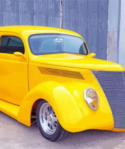 Yellow 1937 Ford paint by number