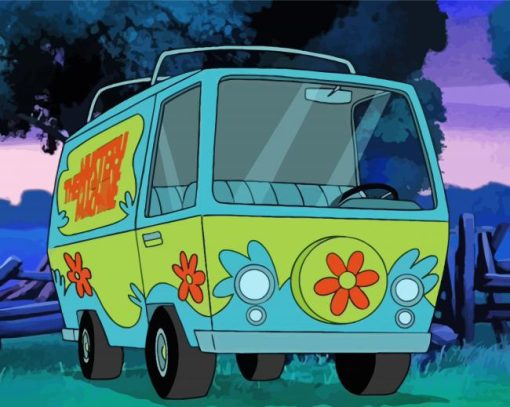 Mystery Machine Van paint by number