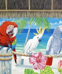 Ocean Paradise Parrots paint by number
