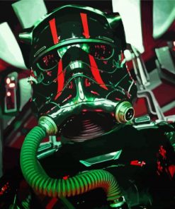 TIE Fighter Pilot paint by number