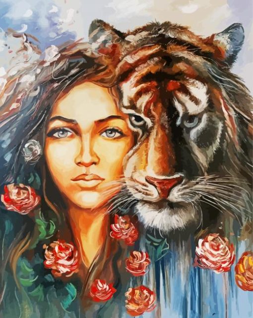 Tiger Woman Art paint by number