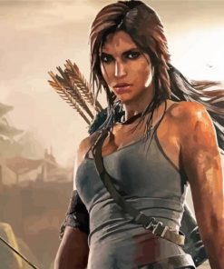 Tomb Raider Lara Croft paint by number