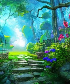 Peaceful Mystical Forest paint by number