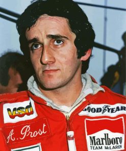Alain Prost Race Car Driver paint by number