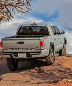 Grey Toyota Tacoma Truck paint by number