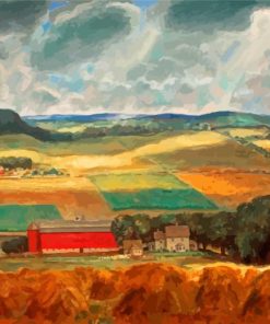 John Steuart Curry Wisconsin Landscape paint by number