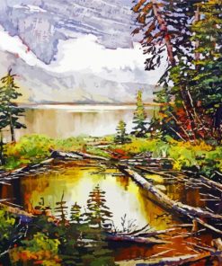 Rawson Lake Alberta Art paint by number