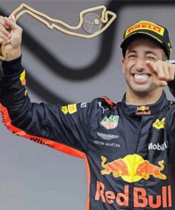 The Australian Car Racer Daniel Ricciardo paint by number